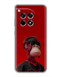 Чехол для OnePlus 12 Pro с картинкой «Bored Ape в красном»