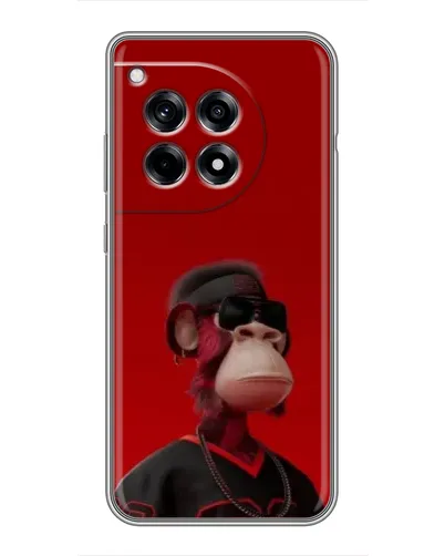 Чехол для OnePlus 12 Pro с картинкой «Bored Ape в красном» Чехол для OnePlus 12 Pro с картинкой «Bored Ape в красном»
