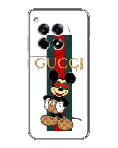 Чехол для OnePlus 12 Pro с картинкой «Микки Маус Gucci — полосы» Чехол для OnePlus 12 Pro с картинкой «Микки Маус Gucci — полосы»