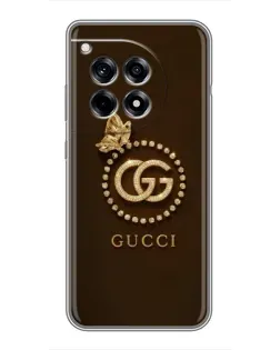 Чехол для OnePlus 12 Pro с картинкой «Gucci — золотая бабочка»