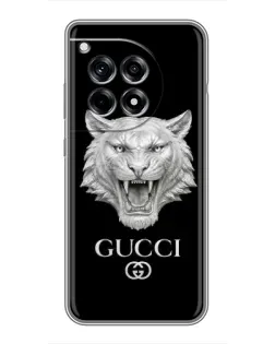 Чехол для OnePlus 12 Pro с картинкой «Gucci — серебряный лев» Чехол для OnePlus 12 Pro с картинкой «Gucci — серебряный лев»
