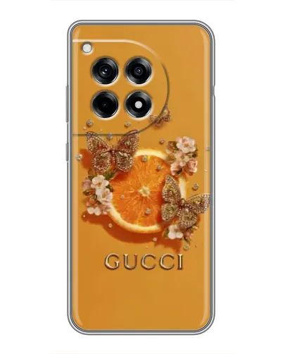 Чохол для OnePlus 12 Pro з картинкою «Gucci — золоті метелики» Чохол для OnePlus 12 Pro з картинкою «Gucci — золоті метелики»