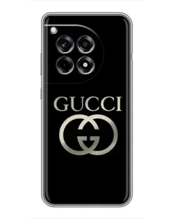 Чехол для OnePlus 12 Pro с картинкой «Gucci — золото на черном» Чехол для OnePlus 12 Pro с картинкой «Gucci — золото на черном»