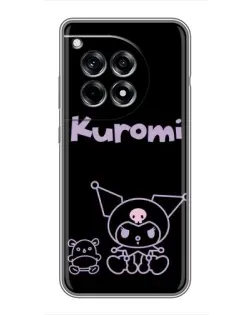 Чехол для OnePlus 12 Pro с картинкой «Kuromi — черный минимализм» Чехол для OnePlus 12 Pro с картинкой «Kuromi — черный минимализм»