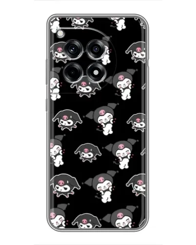 Чехол для OnePlus 12 Pro с картинкой «Черный паттерн Kuromi»