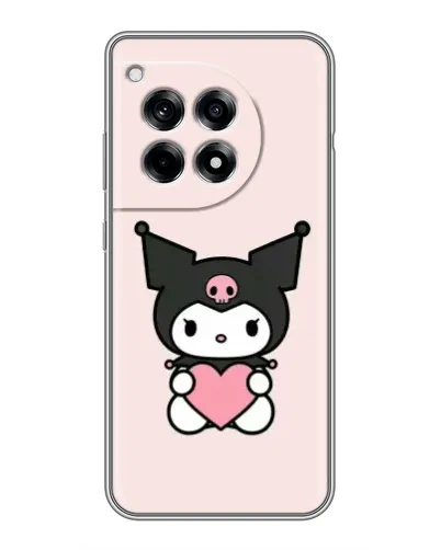 Чехол для OnePlus 12 Pro с картинкой «Kuromi и сердце»