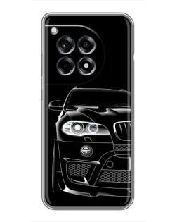 Чехол для OnePlus 12 Pro с картинкой «Темный силуэт BMW»