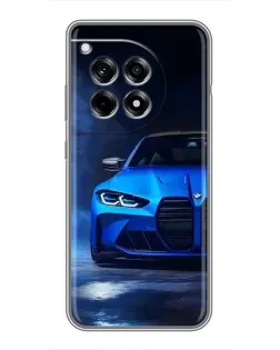 Чехол для OnePlus 12 Pro с картинкой «Голубая BMW M4»
