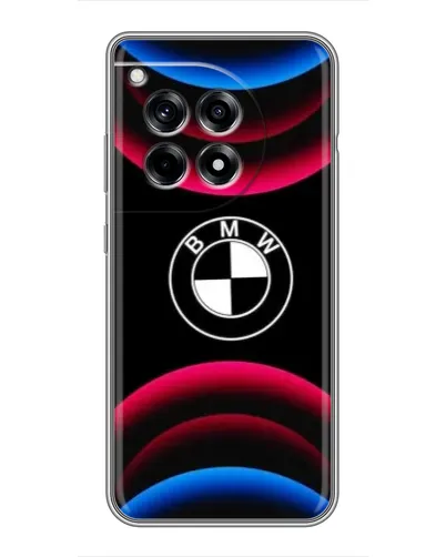 Чехол для OnePlus 12 Pro с картинкой «Логотип BMW и неоновые дуги» Чехол для OnePlus 12 Pro с картинкой «Логотип BMW и неоновые дуги»