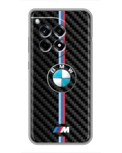 Чехол для OnePlus 12 Pro с картинкой «Эмблема BMW и карбон»