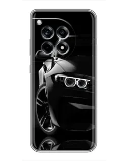Чехол для OnePlus 12 Pro с картинкой «Черная BMW — профиль» Чехол для OnePlus 12 Pro с картинкой «Черная BMW — профиль»