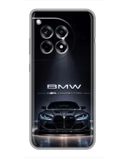 Чехол для OnePlus 12 Pro с картинкой «BMW сквозь ночной город» Чехол для OnePlus 12 Pro с картинкой «BMW сквозь ночной город»