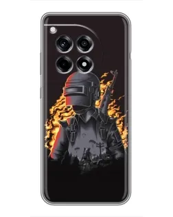 Чехол для OnePlus 12 Pro с картинкой «PUBG — огненный силуэт»