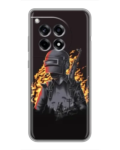 Чехол для OnePlus 12 Pro с картинкой «PUBG — огненный силуэт»