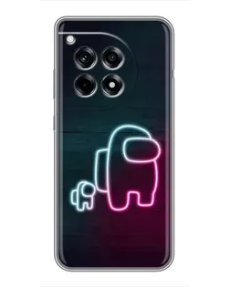 Чехол для OnePlus 12 Pro с картинкой «Among Us неон-арт»