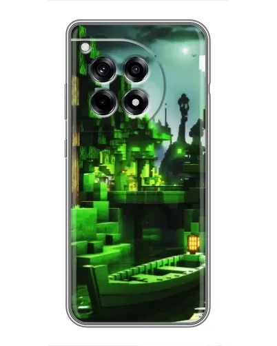 Чехол для OnePlus 12 Pro с картинкой «Minecraft лесной пейзаж»