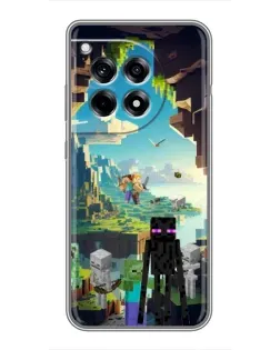 Чехол для OnePlus 12 Pro с картинкой «Эндермен в лесу»