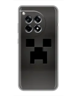 Чехол для OnePlus 12 Pro с картинкой «Черный крипер градиент»