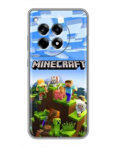 Чехол для OnePlus 12 Pro с картинкой «Minecraft классический мир»