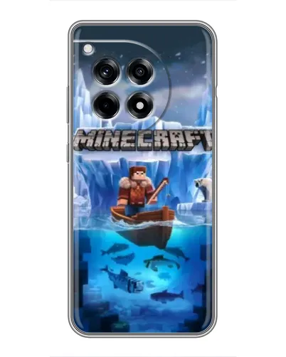 Чехол для OnePlus 12 Pro с картинкой «Minecraft ледяной мир»