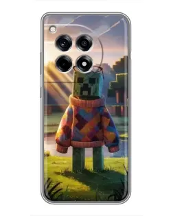 Чехол для OnePlus 12 Pro с картинкой «Крипер в свитере»