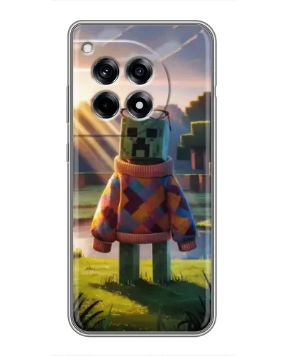 Чехол для OnePlus 12 Pro с картинкой «Крипер в свитере»