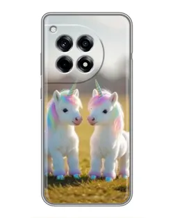 Чехол для OnePlus 12 Pro с картинкой «Пара единорогов»
