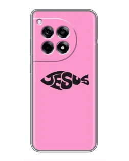 Чохол для OnePlus 12 Pro з картинкою «Рожевий символ Jesus»