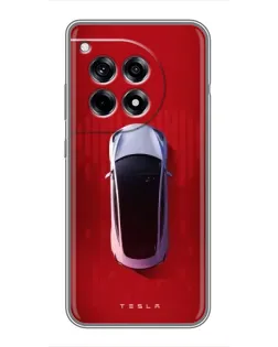 Чехол для OnePlus 12 Pro с картинкой «Tesla Top View» Чехол для OnePlus 12 Pro с картинкой «Tesla Top View»