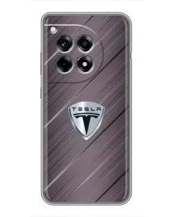 Чехол для OnePlus 12 Pro с картинкой «Металлическая текстура Tesla» Чехол для OnePlus 12 Pro с картинкой «Металлическая текстура Tesla»