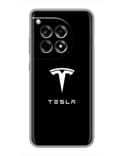 Чехол для OnePlus 12 Pro с картинкой «Tesla White Logo» Чехол для OnePlus 12 Pro с картинкой «Tesla White Logo»