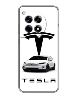 Чехол для OnePlus 12 Pro с картинкой «Tesla White Style» Чехол для OnePlus 12 Pro с картинкой «Tesla White Style»