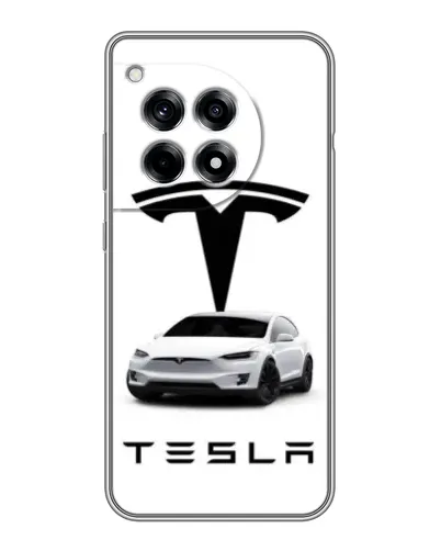 Чехол для OnePlus 12 Pro с картинкой «Tesla White Style» Чехол для OnePlus 12 Pro с картинкой «Tesla White Style»