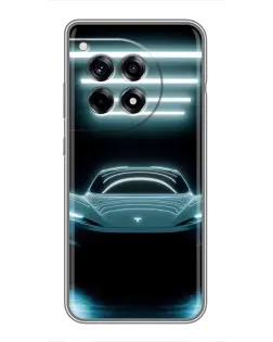 Чехол для OnePlus 12 Pro с картинкой «Tesla в неоне» Чехол для OnePlus 12 Pro с картинкой «Tesla в неоне»