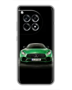 Чехол для OnePlus 12 Pro с картинкой «Mercedes — неоновый лого»