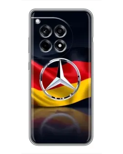 Чехол для OnePlus 12 Pro с картинкой «Mercedes — флаг Германии»