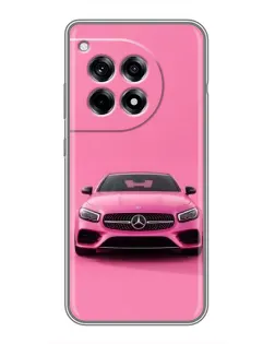 Чехол для OnePlus 12 Pro с картинкой «Розовый Mercedes AMG»