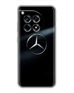 Чехол для OnePlus 12 Pro с картинкой «Mercedes на металле»