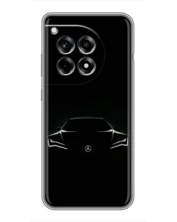 Чехол для OnePlus 12 Pro с картинкой «Mercedes — силуэт авто»
