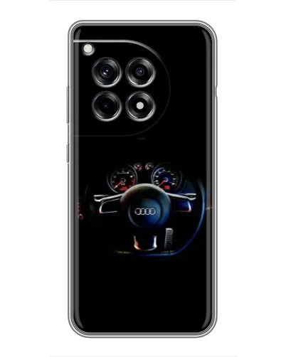 Чехол для OnePlus 12 Pro с картинкой «Салон Audi — руль» Чехол для OnePlus 12 Pro с картинкой «Салон Audi — руль»