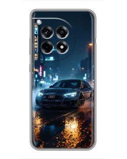 Чехол для OnePlus 12 Pro с картинкой «Ночной город и Audi»