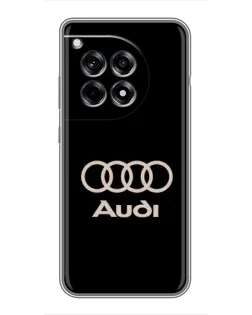 Чехол для OnePlus 12 Pro с картинкой «Audi — золотой логотип»