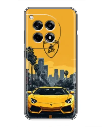Чехол для OnePlus 12 Pro с картинкой «Желтый Lamborghini город» Чехол для OnePlus 12 Pro с картинкой «Желтый Lamborghini город»