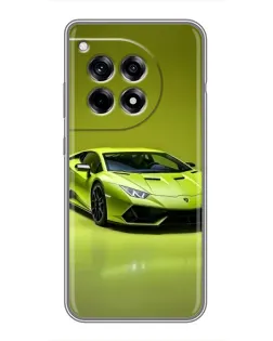 Чехол для OnePlus 12 Pro с картинкой «Салатовый Lamborghini Huracan»