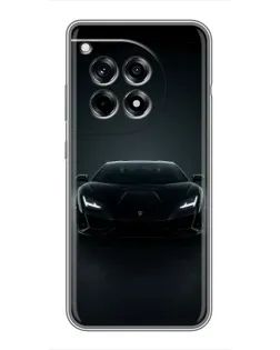Чехол для OnePlus 12 Pro с картинкой «Черный Lamborghini Aventador»