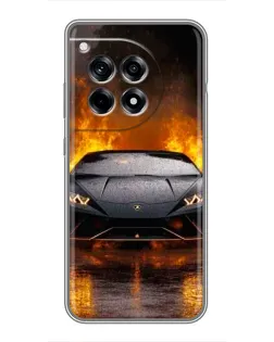 Чехол для OnePlus 12 Pro с картинкой «Lamborghini в огне»