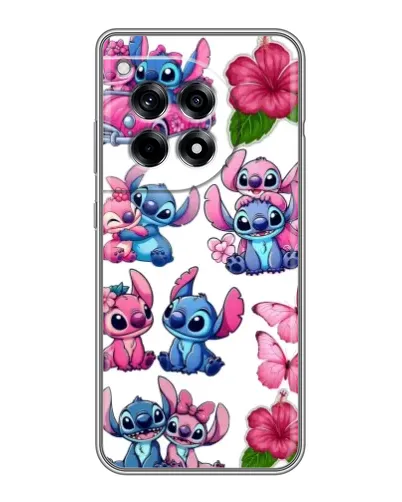 Чехол для OnePlus 12 Pro с картинкой «Стикеры Stitch и Angel»