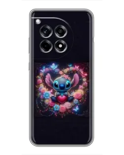 Чехол для OnePlus 12 Pro с картинкой «Stitch в цветах» Чехол для OnePlus 12 Pro с картинкой «Stitch в цветах»