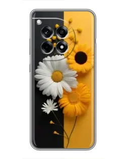 Чохол для OnePlus 12 Pro з картинкою «Соняшник та ромашка»
