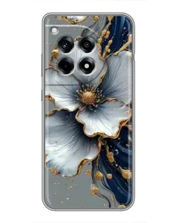 Чохол для OnePlus 12 Pro з картинкою «Біла квітка та золотий флюїд»